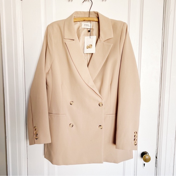DISSH • Essential Wheat Blazer oversized double breasted boyfriend menswear - Picture 2 of 12